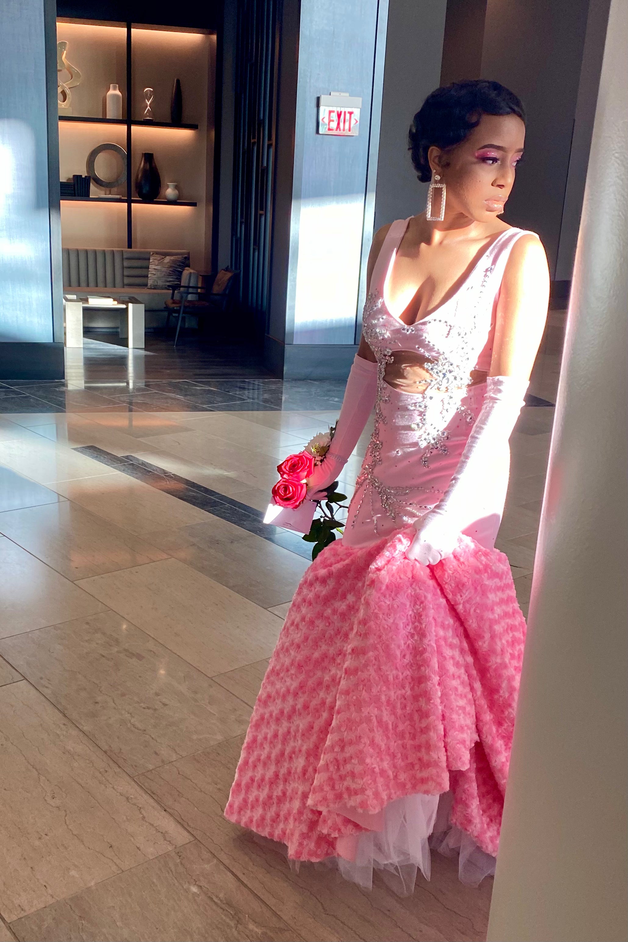 custom cocktail dresses 3D Flower Cocktail Dress A-line Short Floral Prom Dress FD2900B Viniodress
